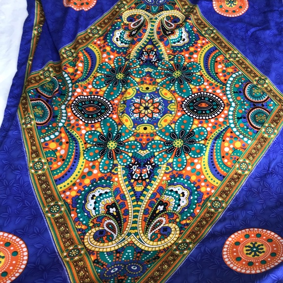 Mumu Kimono Kaftan House Maxi Dress Swimsuit Cover-Up Lightweight Bohemian OSFM - Picture 16 of 16